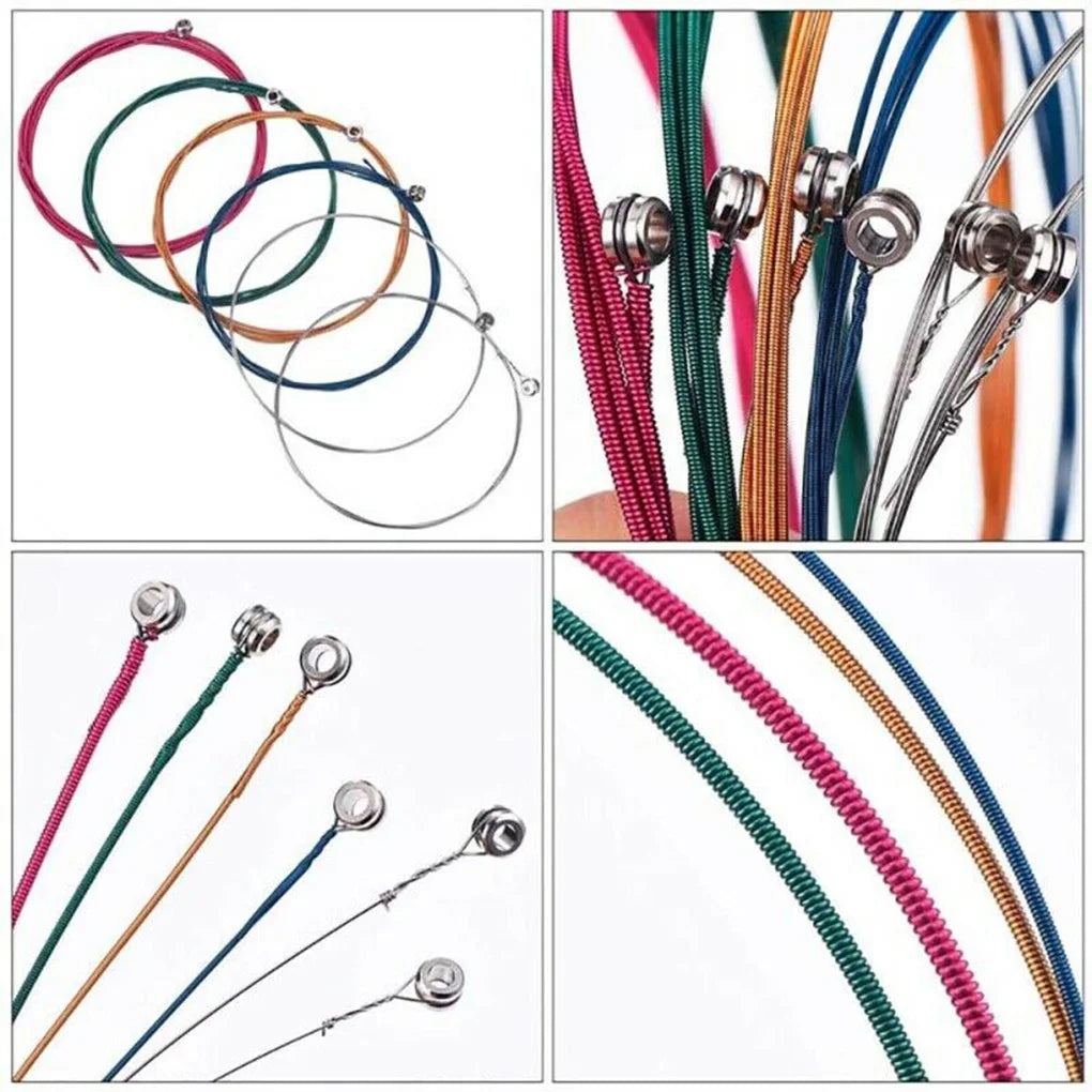 Acoustic Guitar Strings Colorful Details | Sacred Tune