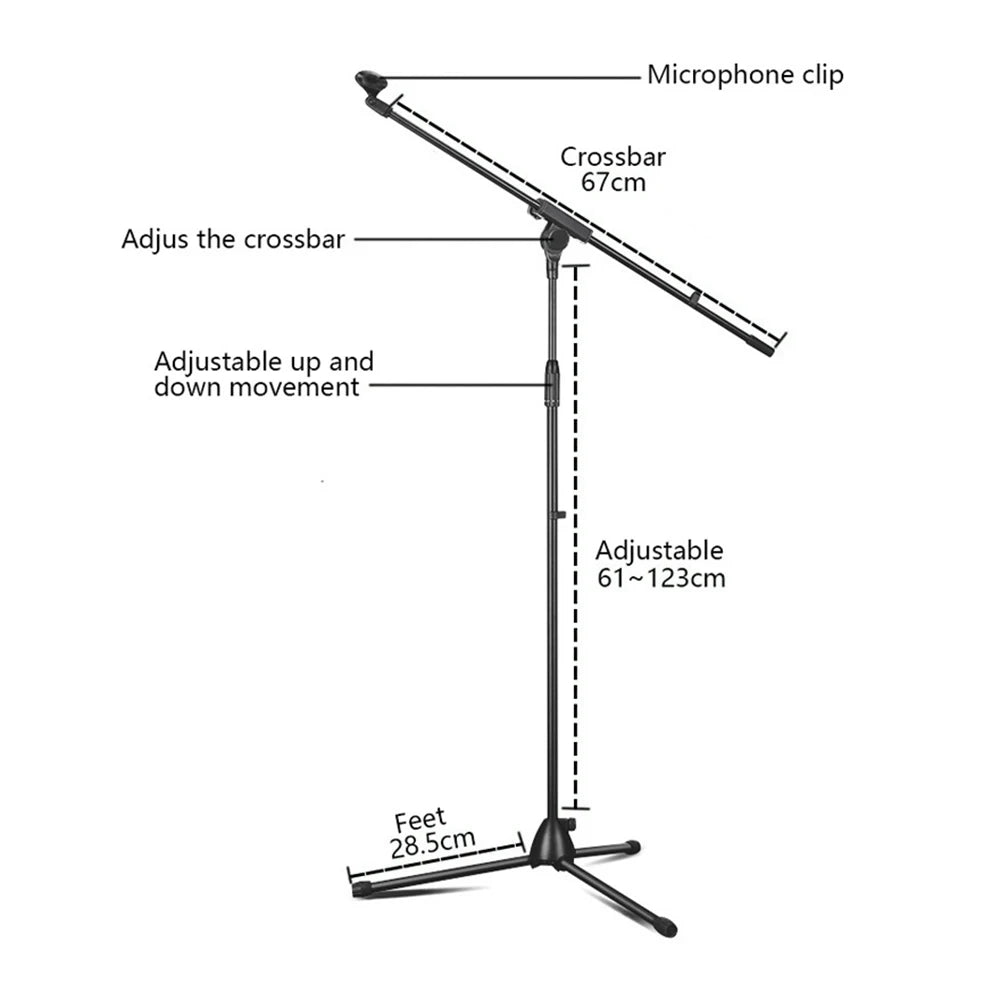 Microphone Stand with Boom Dimensions | Sacred Tune