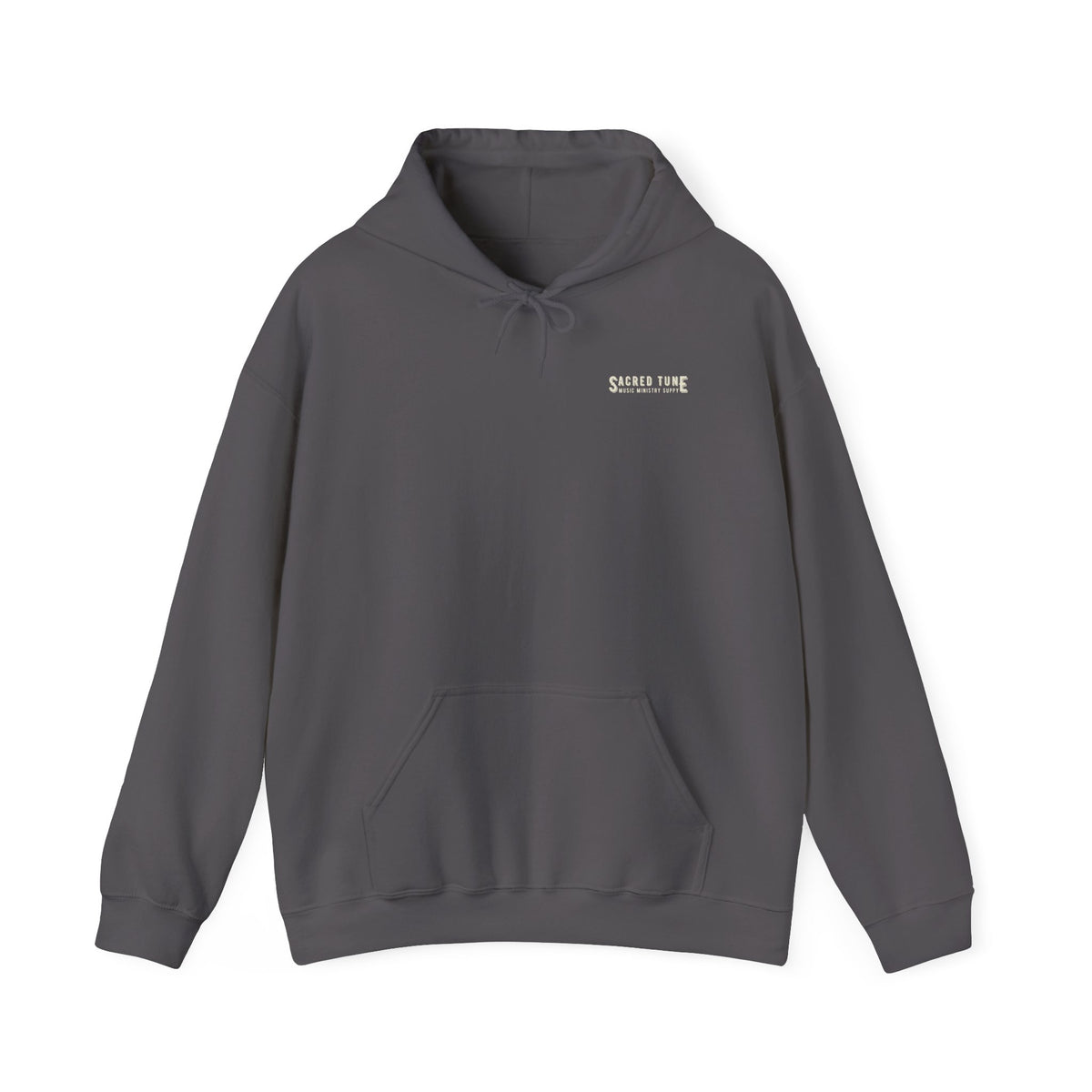 Sacred Tune Hoodie in Charcoal - Front | Sacred Tune