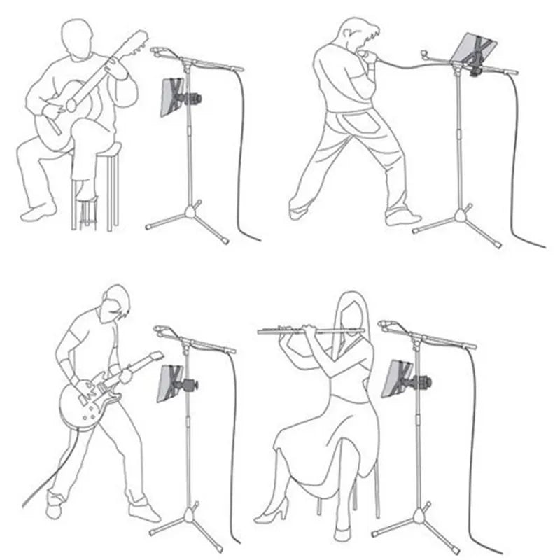 Tablet Holder For Microphone Stand Use Diagram | Sacred Tune