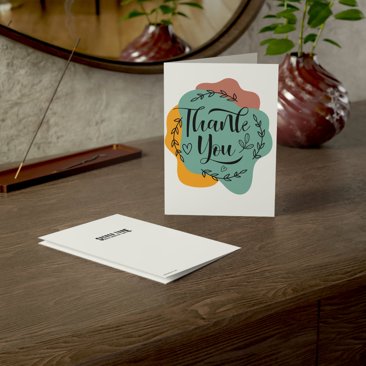Thank You Greeting Cards on a desk | Sacred Tune