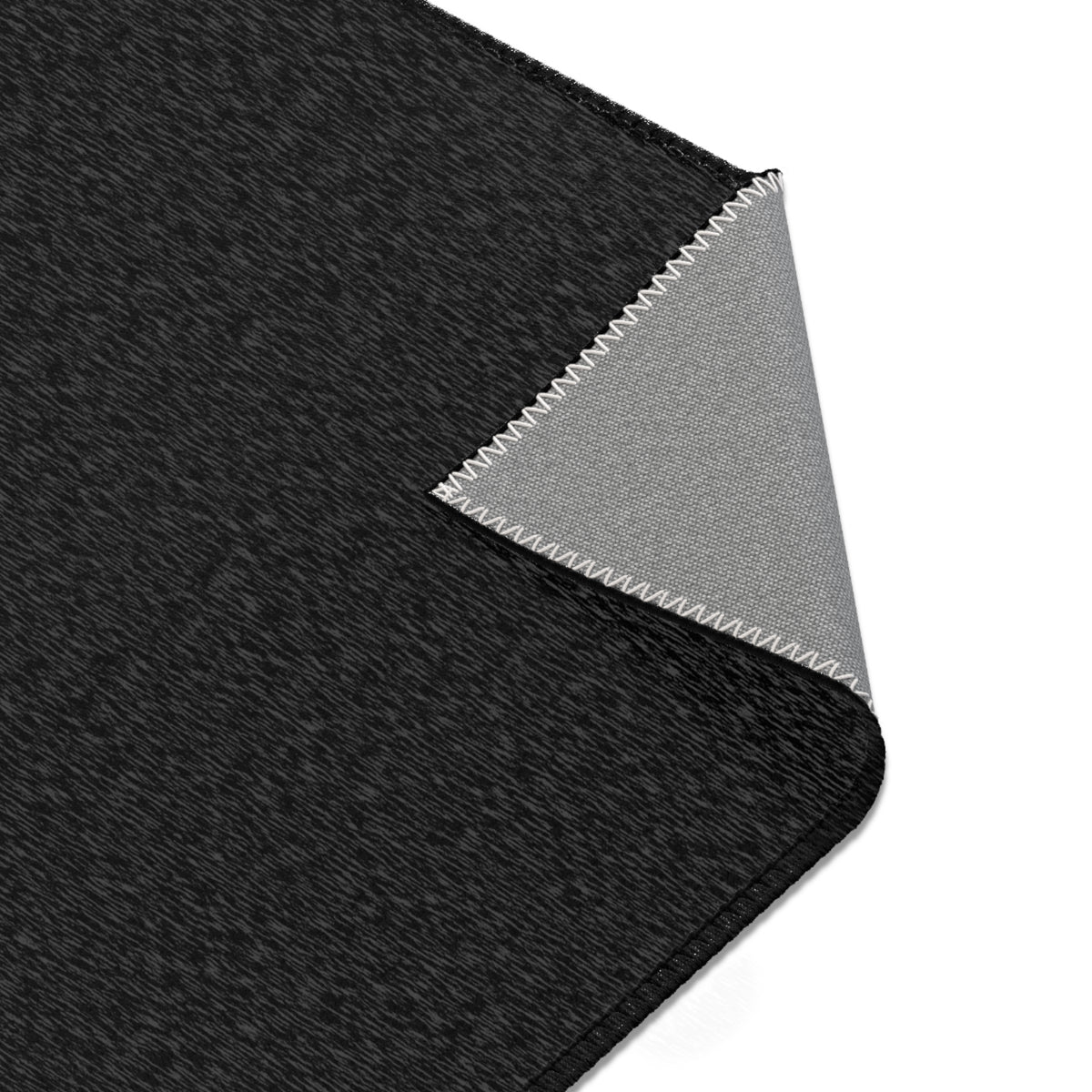 Three Ichthus Drum Rug - Black - Corner | Sacred Tune