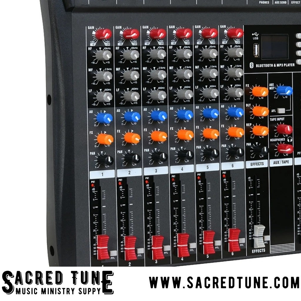 6 Channel Audio Mixer Controls | Sacred Tune