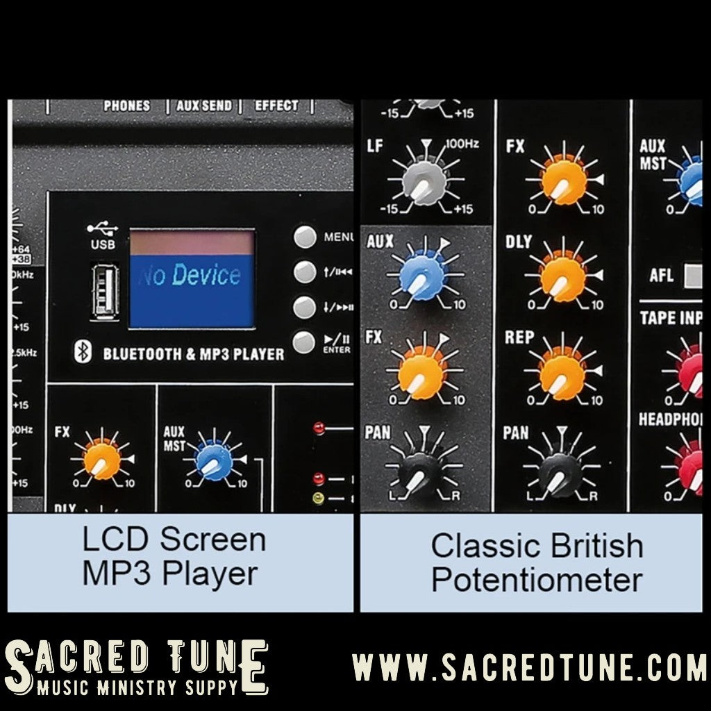 6 Channel Audio Mixer MP3 Player | Sacred Tune