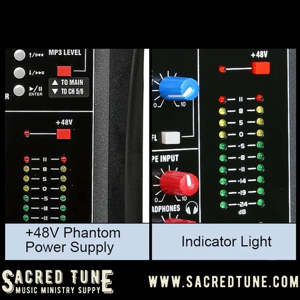 6 Channel Audio Mixer Indicator Lights | Sacred Tune