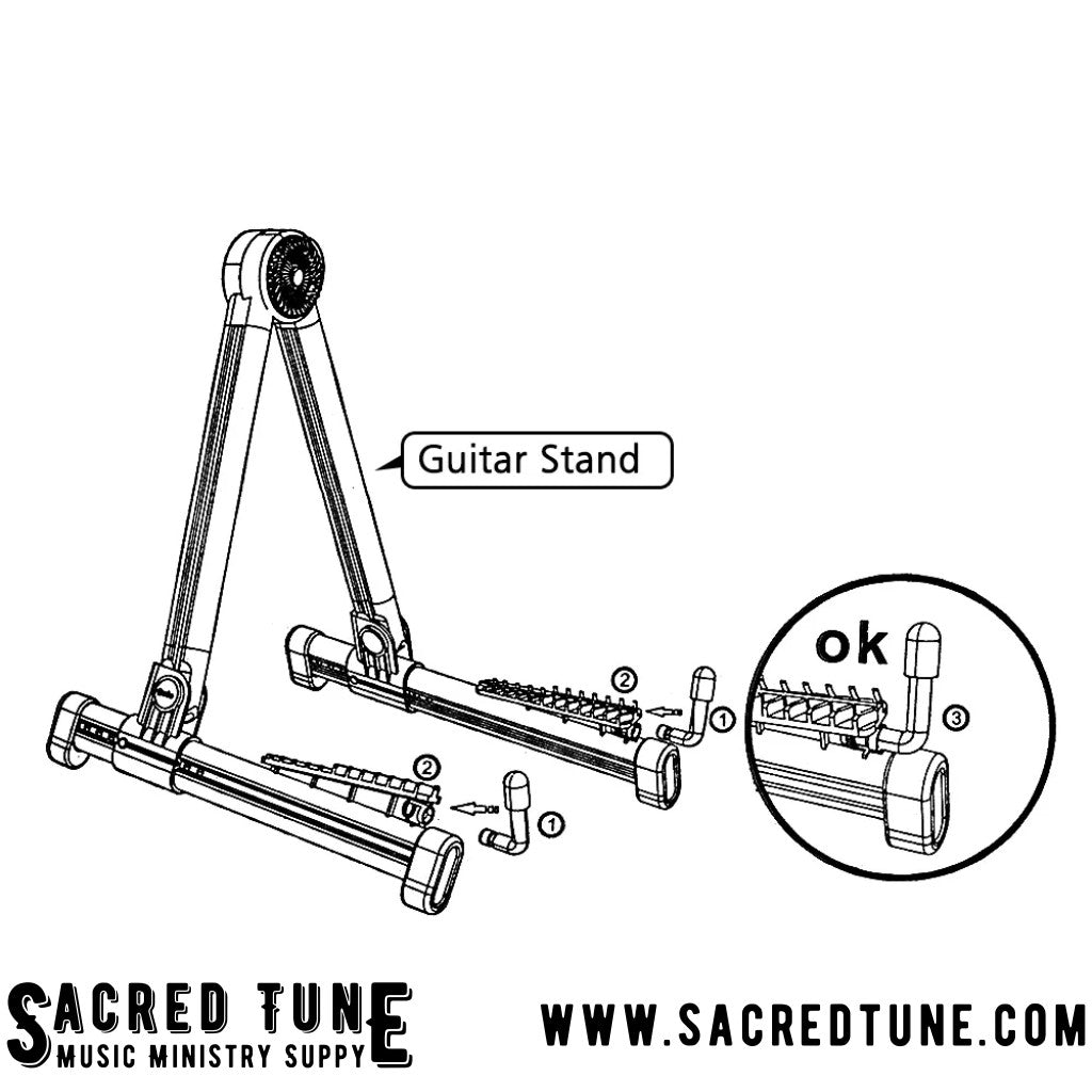 A Frame Guitar Stand Assembly Drawing | Sacred Tune