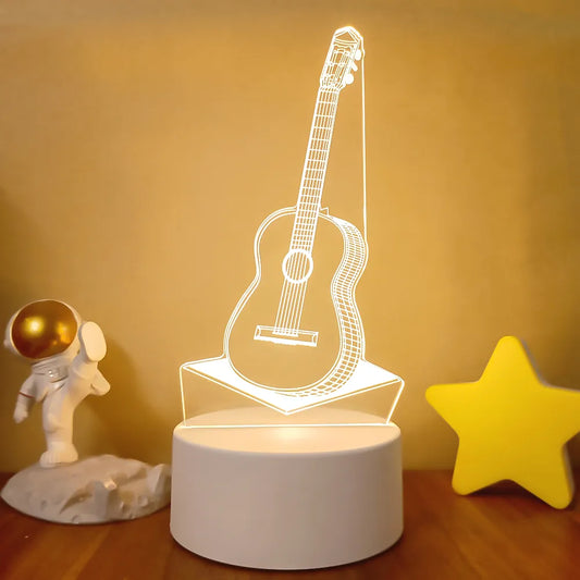 Acoustic Guitar USB Light on desk | Sacred Tune