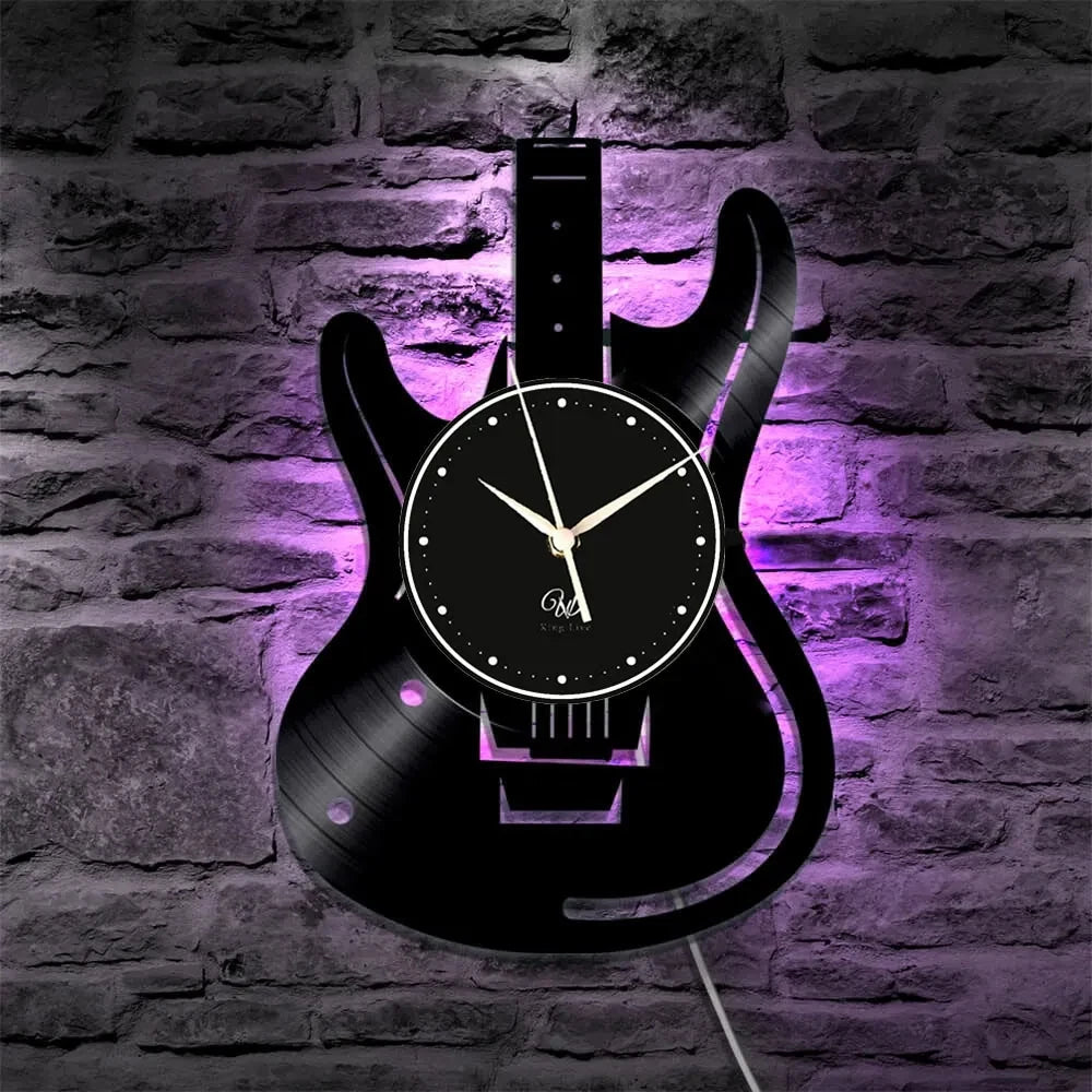 Backlit Guitar Wall Clock | Sacred Tune