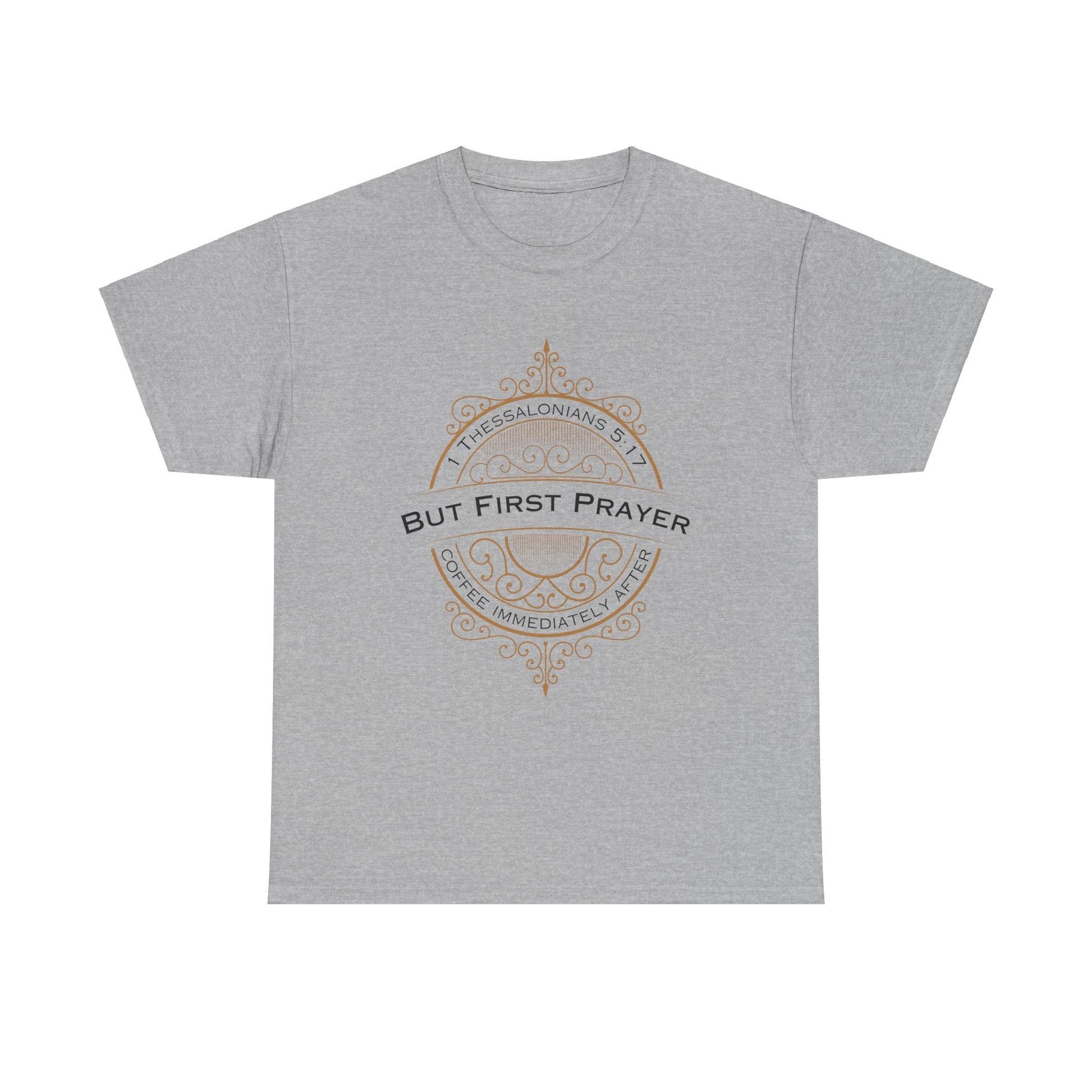 But First Prayer Tee Shirt in Sport Grey Color | Sacred Tune