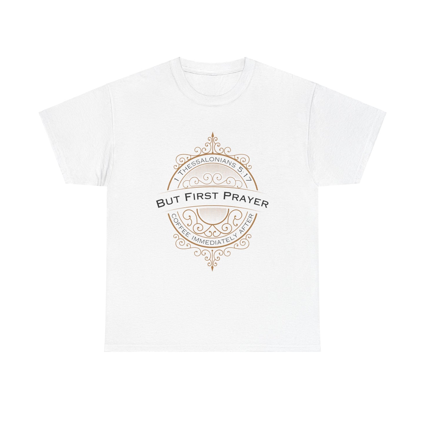 But First Prayer Tee Shirt in White | Sacred Tune