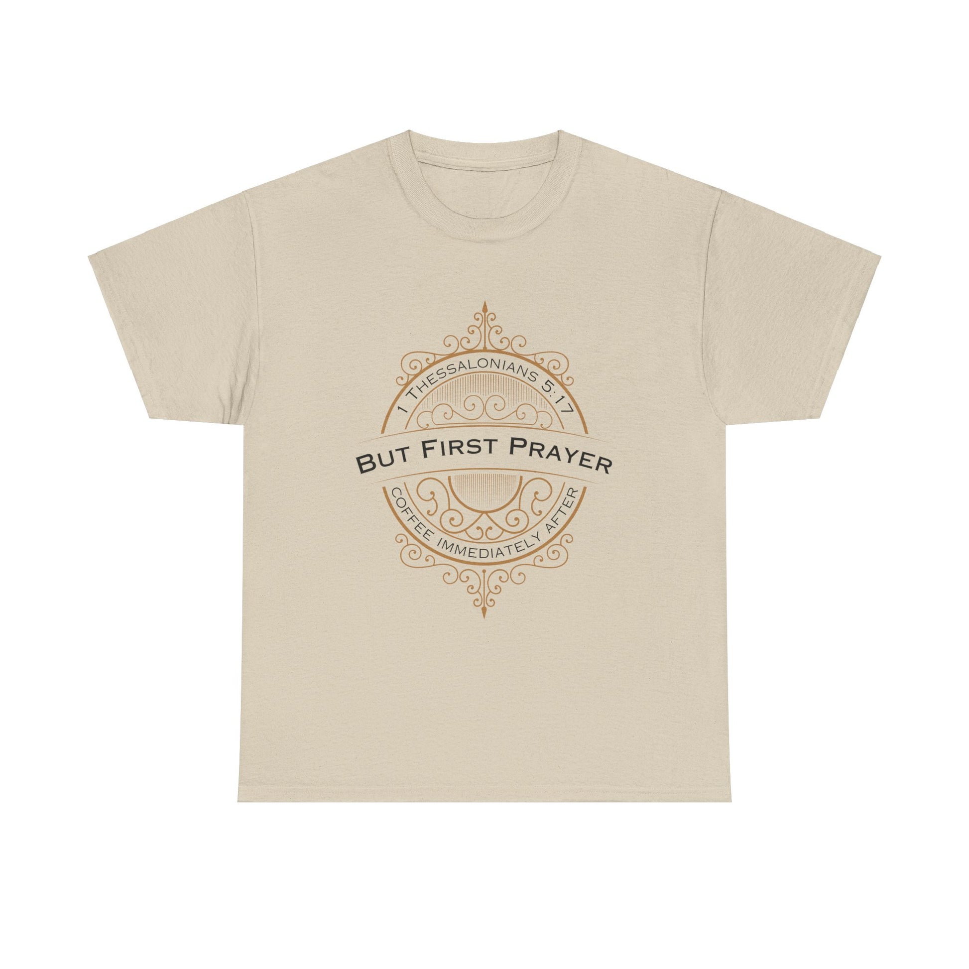 But First Prayer Tee Shirt in Sand Color  | Sacred Tune