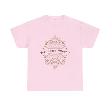 But First Prayer Tee Shirt in Pink | Sacred Tune