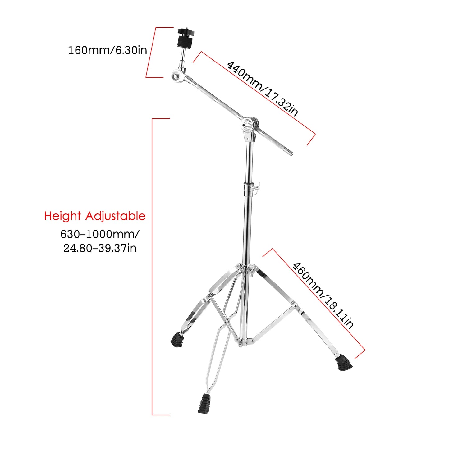 Cymbal Stand with Boom Dimensions | Sacred Tune