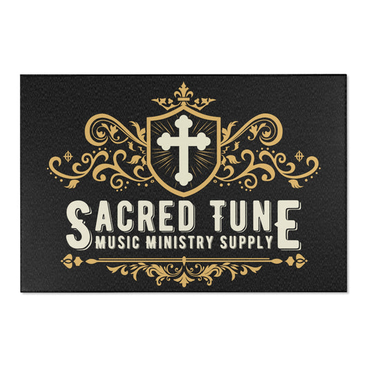 Drum Rug - Sacred Tune Logo - Large 48" x 72" | Sacred Tune