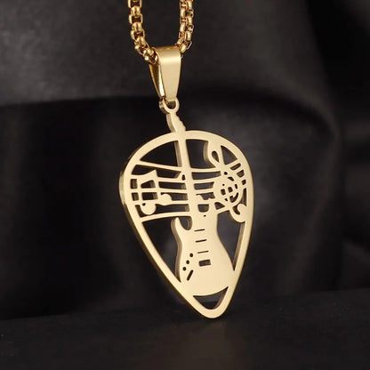 Guitar Pick Necklace in Gold | Sacred Tune