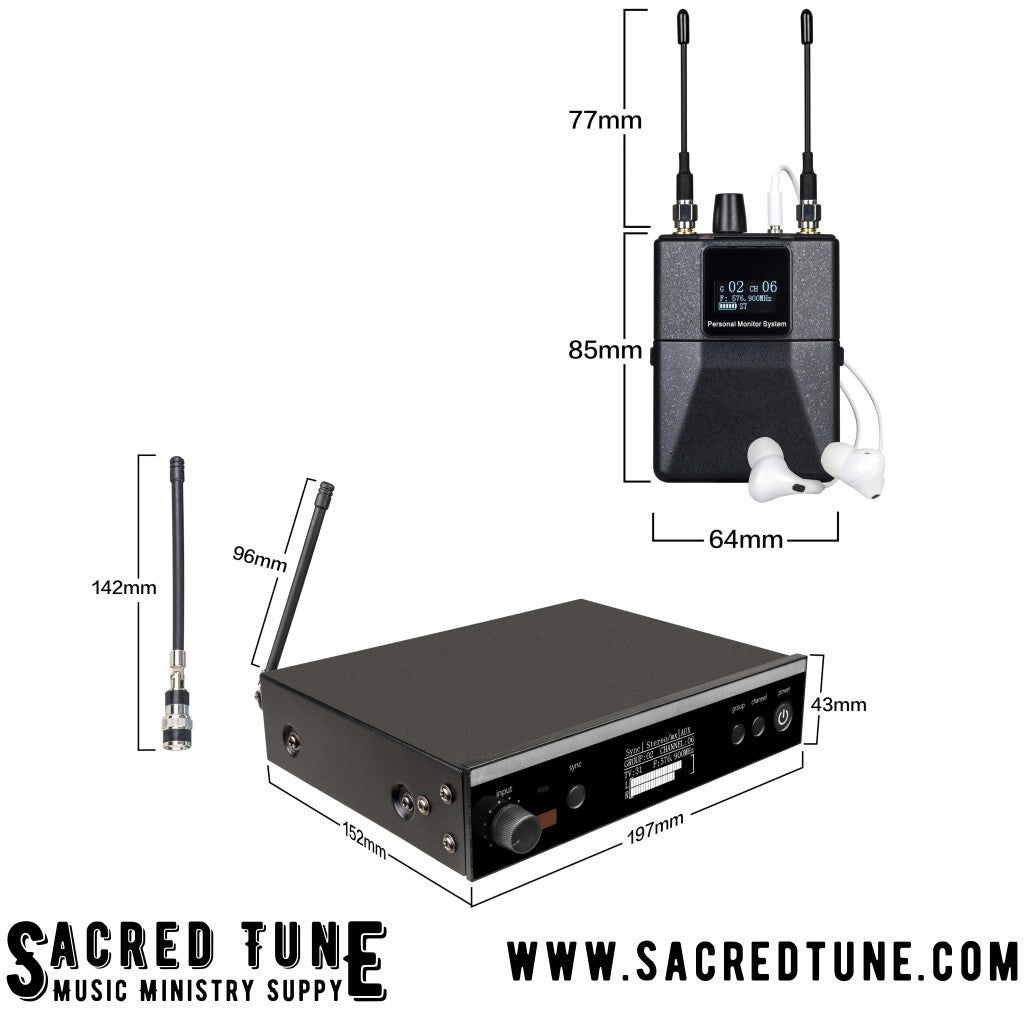 In-Ear Monitoring System Dimensions | Sacred Tune