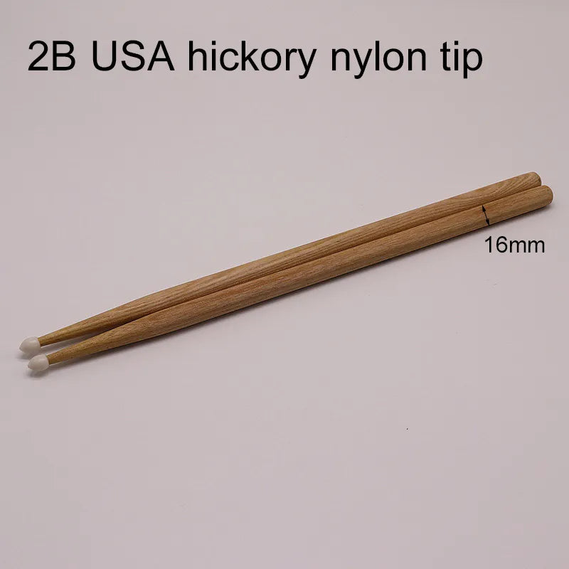 Hickory Drum Sticks - 2B Nylon Tip | Sacred Tune