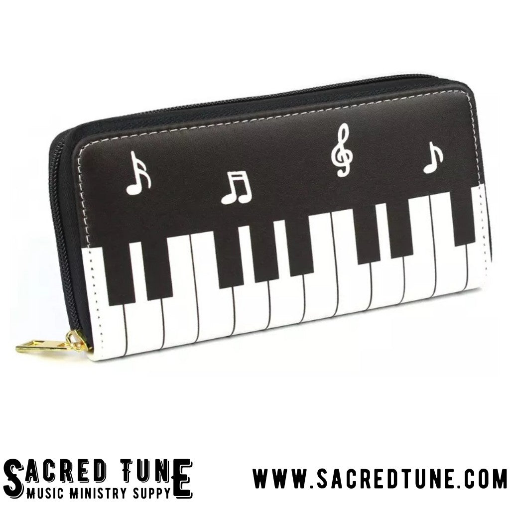 Musical Design Clutch Purses - Piano Keys with Notes | Sacred Tune