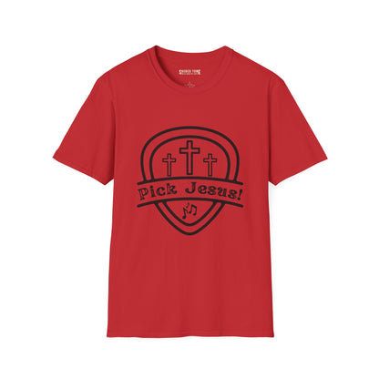 Pick Jesus! T-Shirt - Red Color | Sacred Tune