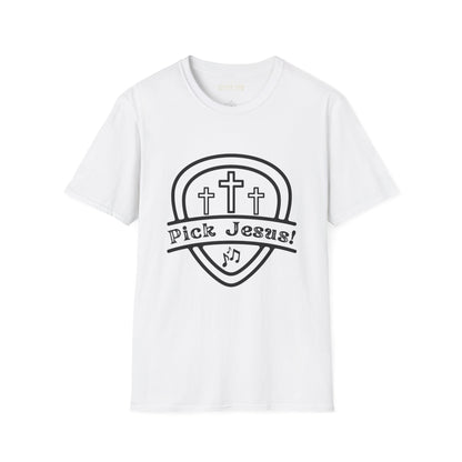 Pick Jesus! T-Shirt - White Color | Sacred Tune