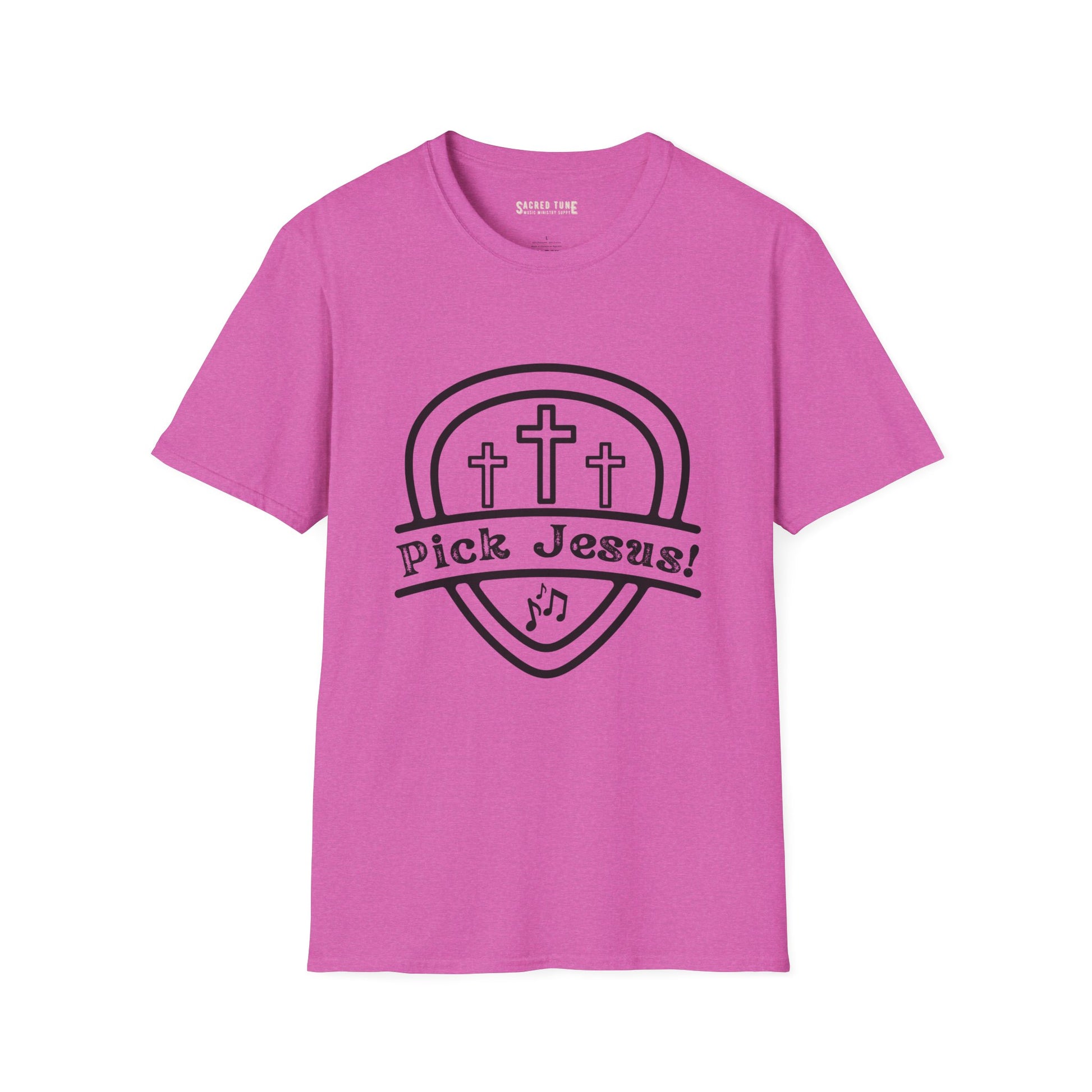 Pick Jesus! T-Shirt - Heather Berry Color | Sacred Tune