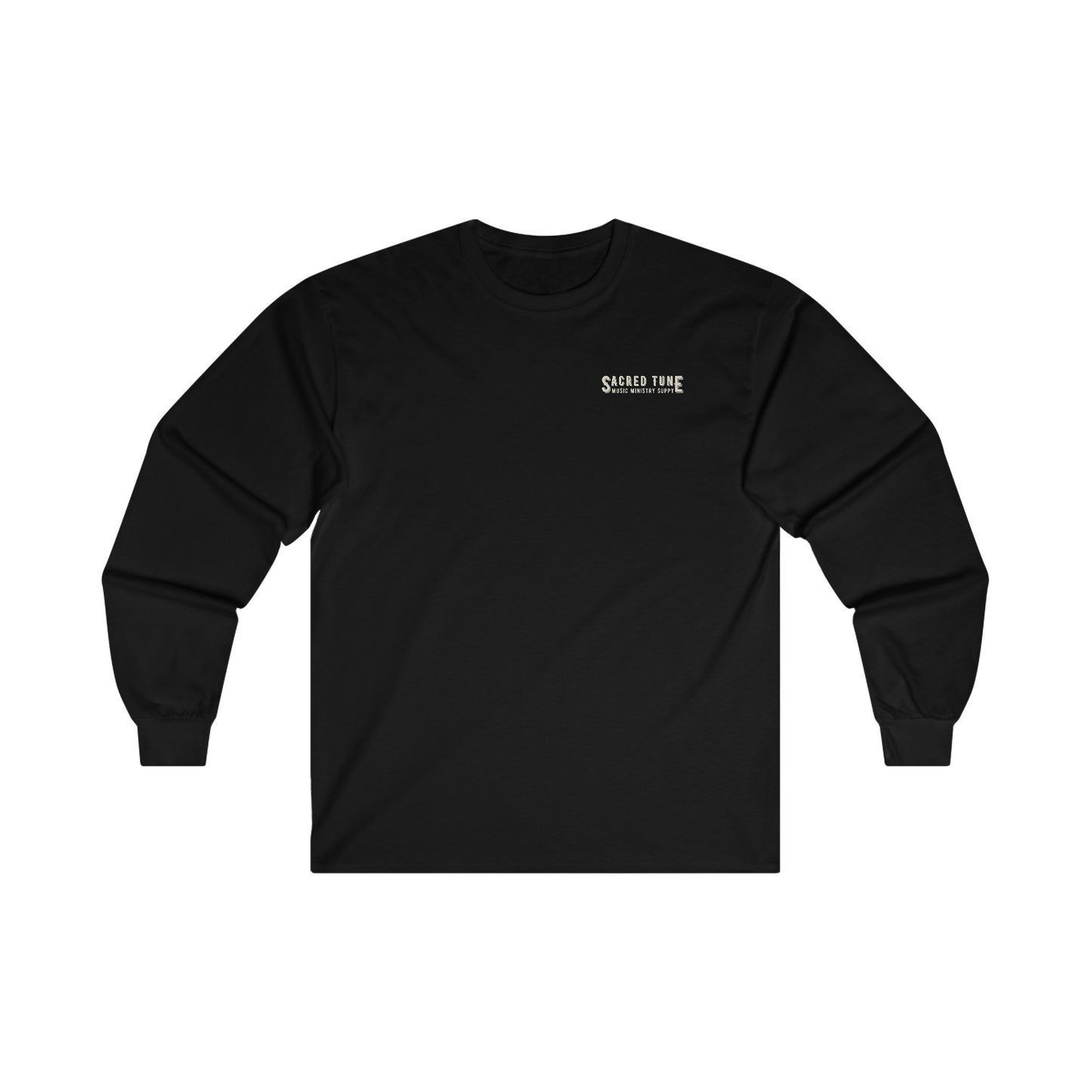 Sacred Tune Black Long Sleeve Tee Front | Sacred Tune