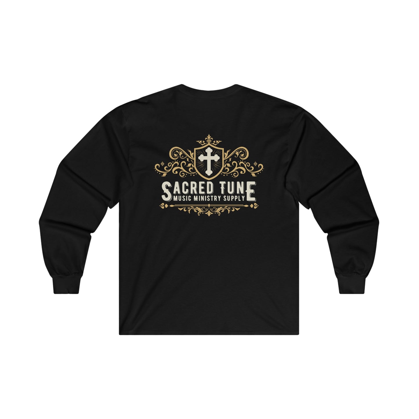 Sacred Tune Black Long Sleeve Tee Back | Sacred Tune