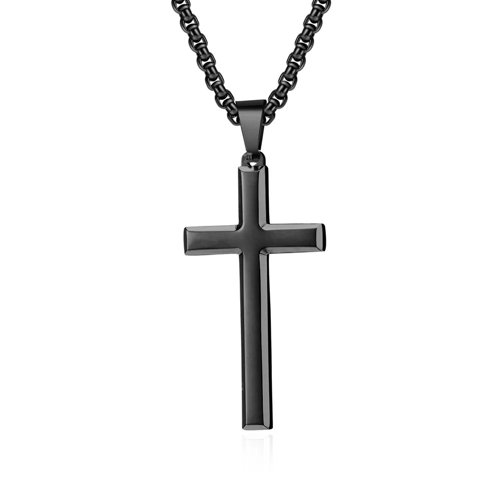 Stainless Steel Cross in Black | Sacred Tune