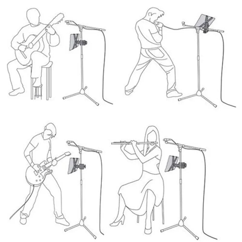 Tablet Holder For Microphone Stand Use Diagram | Sacred Tune