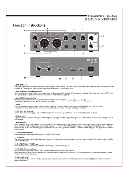 USB Audio Interface Instructions Page 1 | Sacred Tune