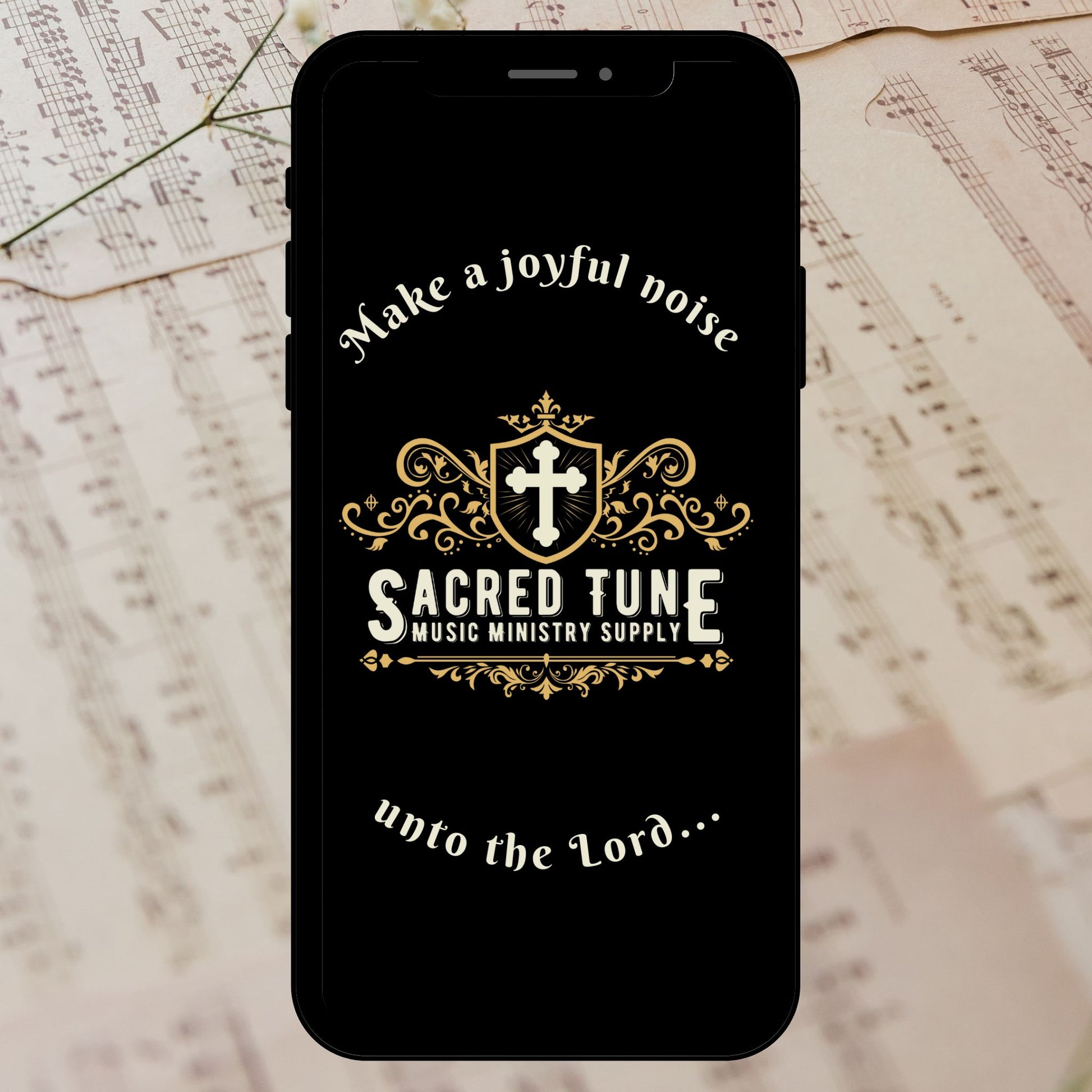 Free Christian Wallpaper - Sacred Tune "Joyful Noise" Phone | Sacred Tune