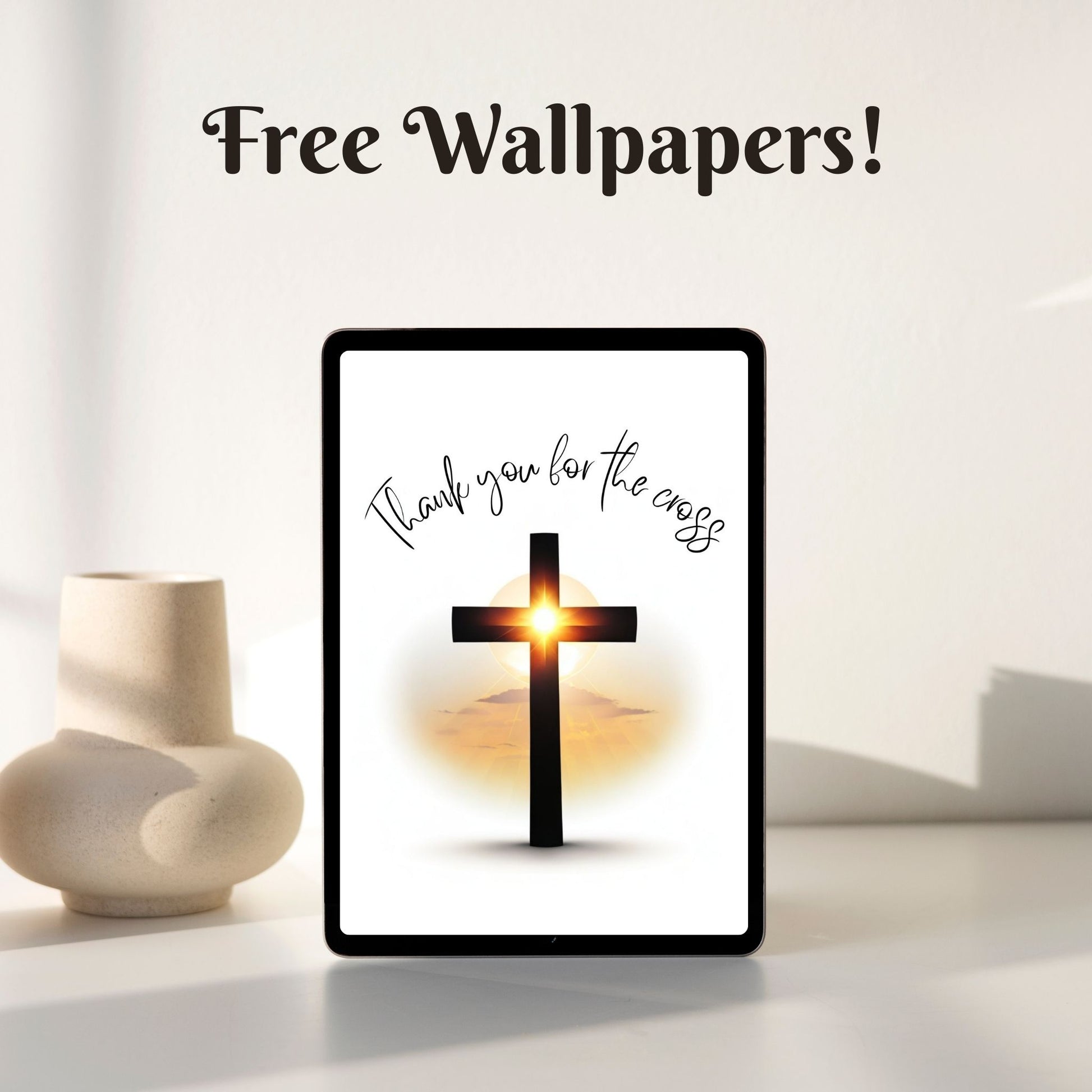 Free Christian Wallpaper for Tablet - Thank You For The Cross Theme | Sacred Tune