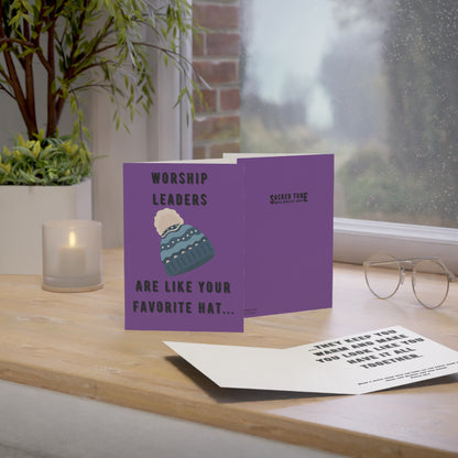 Worship Leaders Are Like Your Favorite Hat Card on Desk | Sacred Tune